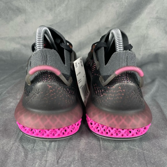 Adidas 4D Fusio Primeknit Black Solar Orange Pink Running Shoes FZ2414 Men’s 7 - Picture 4 of 10